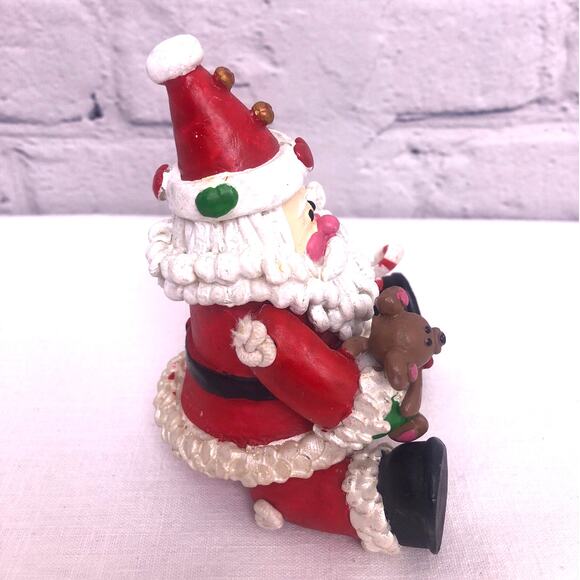 Articulated Resin Shelf Sitting Santa Clause Christmas Collectible Decoration - Picture 2 of 9